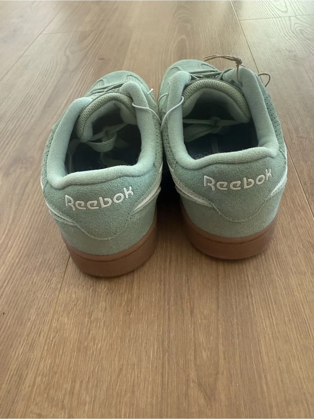 Reebok Suede Sneakers - Sage Green with Brown Gum Sole